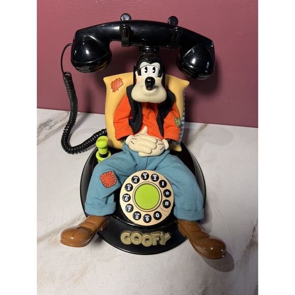 VTG Disney Telemania Talking Goofy Original Novelty Telephone